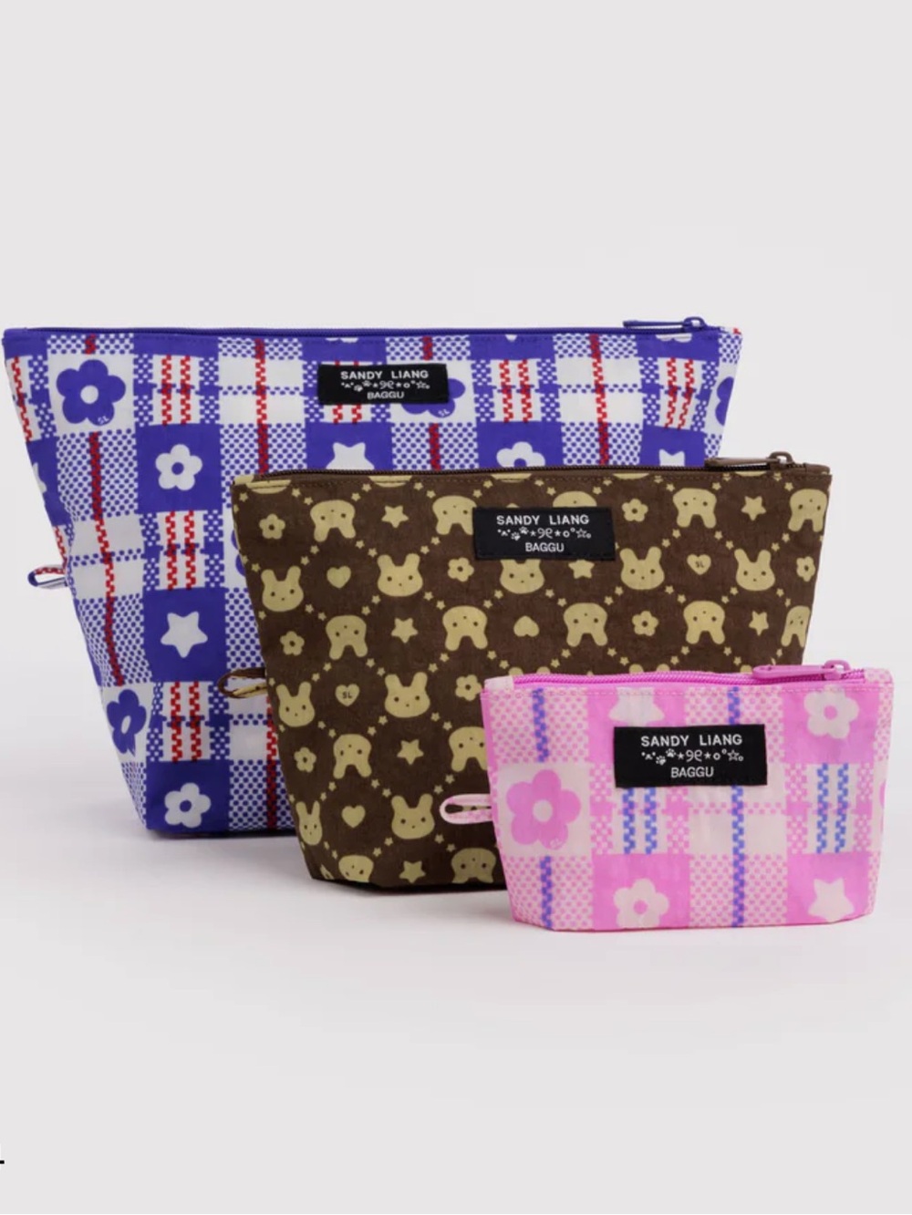 IN HAND READY TO SHIP Sandy Liang x BAGGU Go Pouch Set